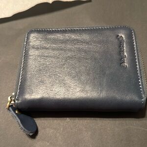 Ad metus Men blue leather wallet.